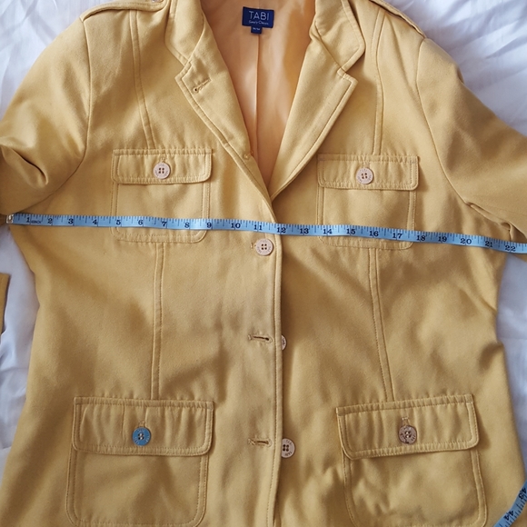 Vintage Tabi Blazer Jacket💛Microsuede|Pocket|Golden Buttons - Picture 10 of 11